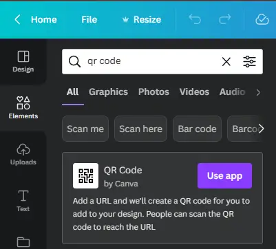 Where to find Canva QR code generator