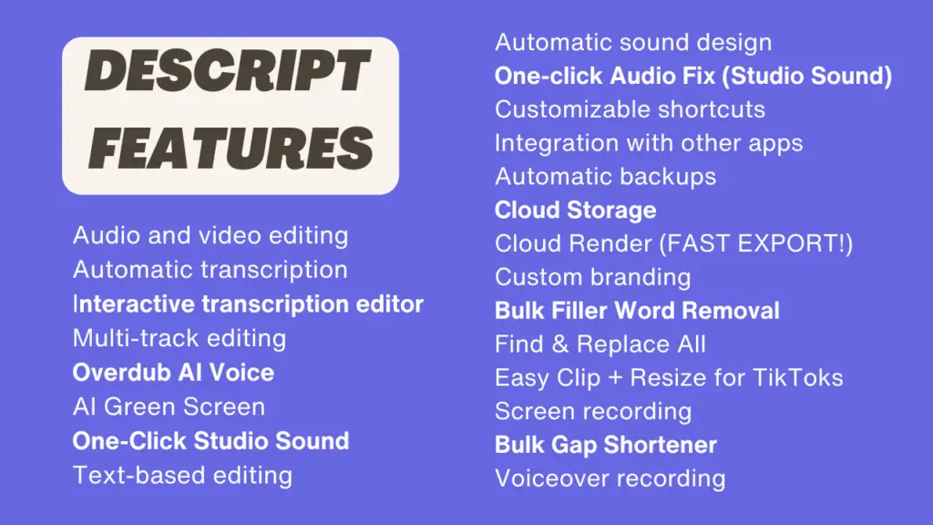 Best Descript features review