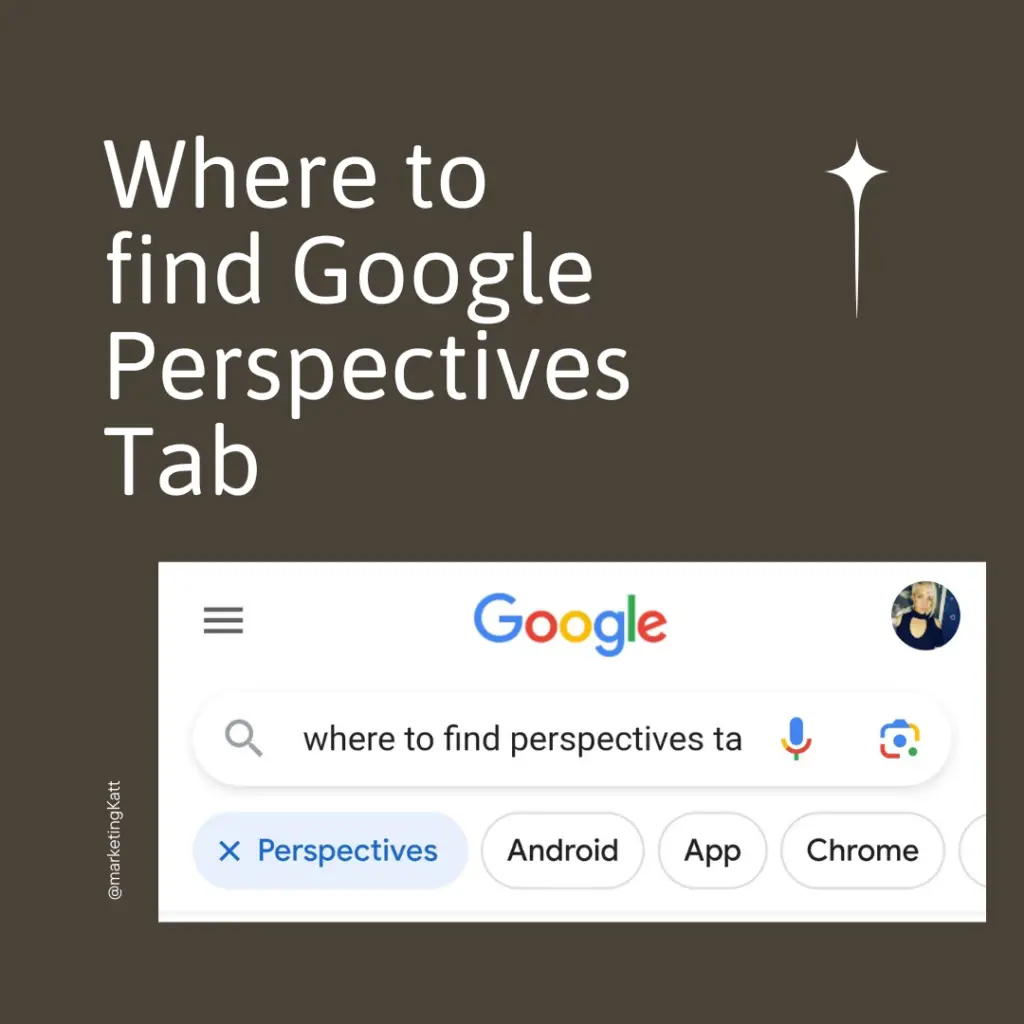 where to find the Google Perspectives tab