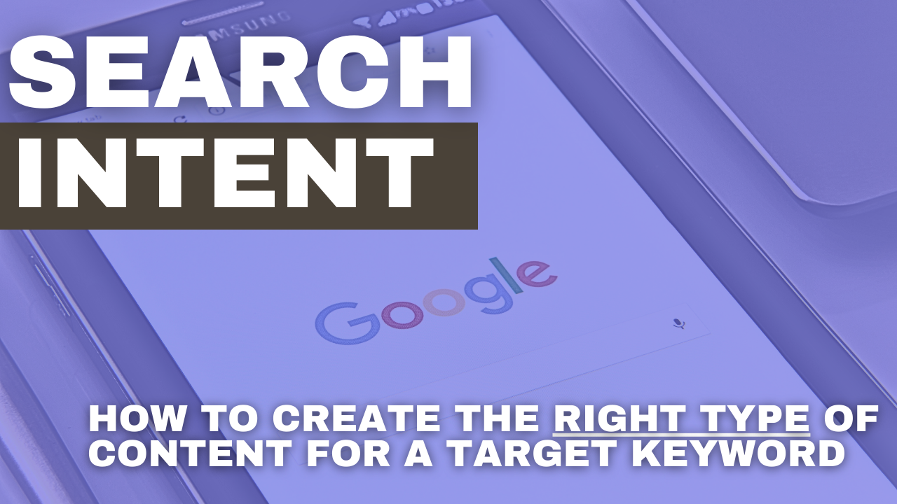 Thumbnail for blog guide on google search intent how it works